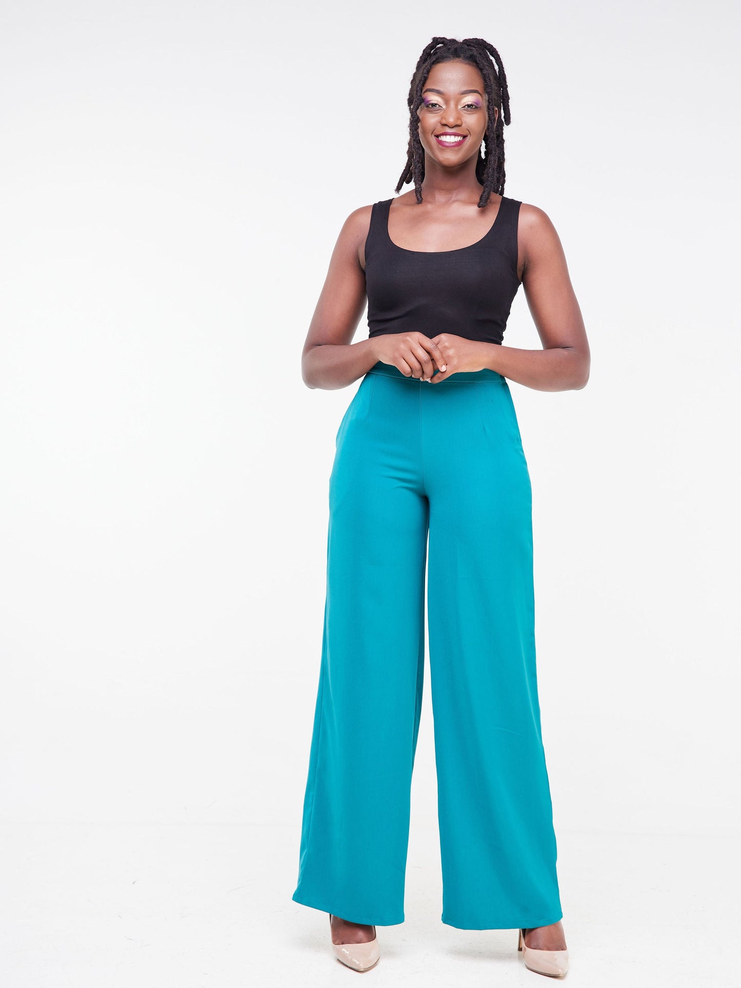 Vivo Fahari Wide Leg Pants - Teal
