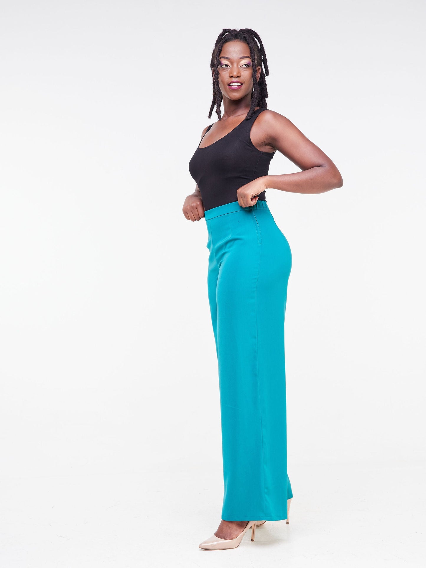 Vivo Fahari Wide Leg Pants - Teal