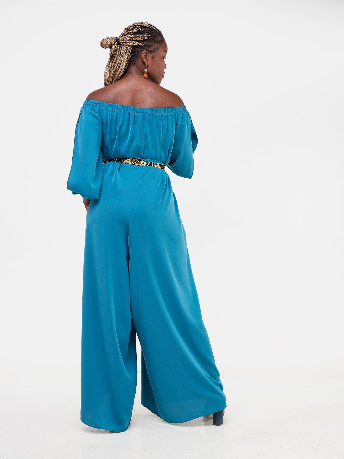 Vivo Yumi Off Shoulder Jumpsuit - Teal