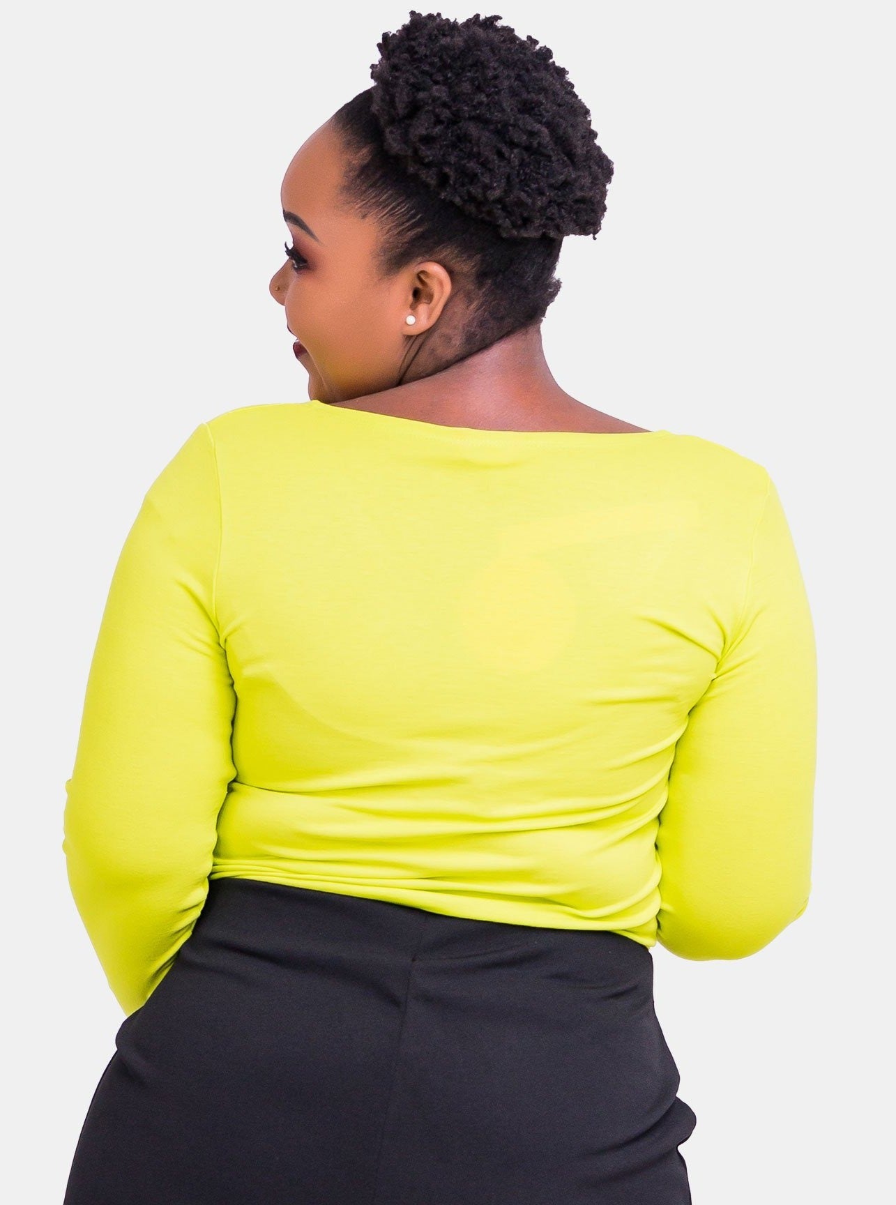 Vivo Basic Long Sleeved Bodysuit - Yellow - Shop Zetu