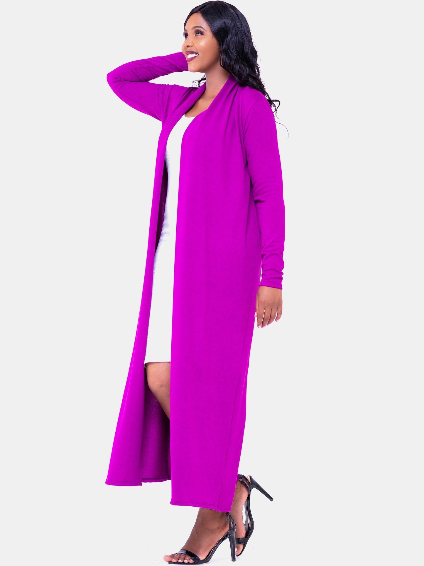 Vivo Extra Long May Sweater - Purple - Shop Zetu