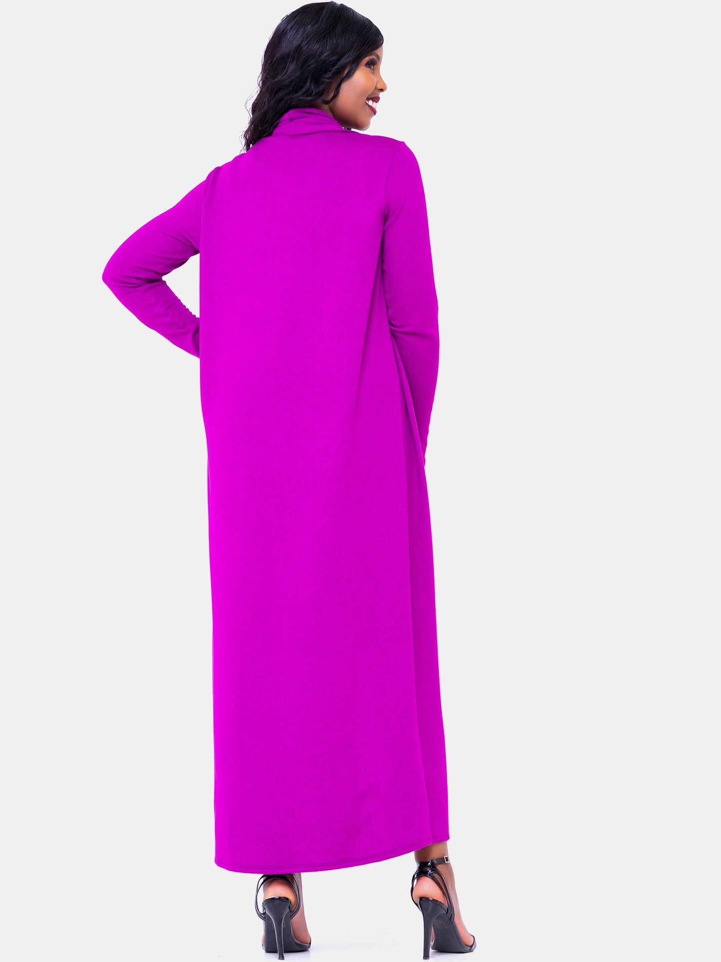 Vivo Basic Extra Long May Sweater - Purple