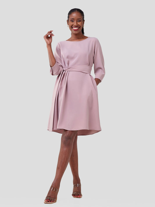 Vivo Tatili 3/4 Sleeve Tent Dress - Taupe