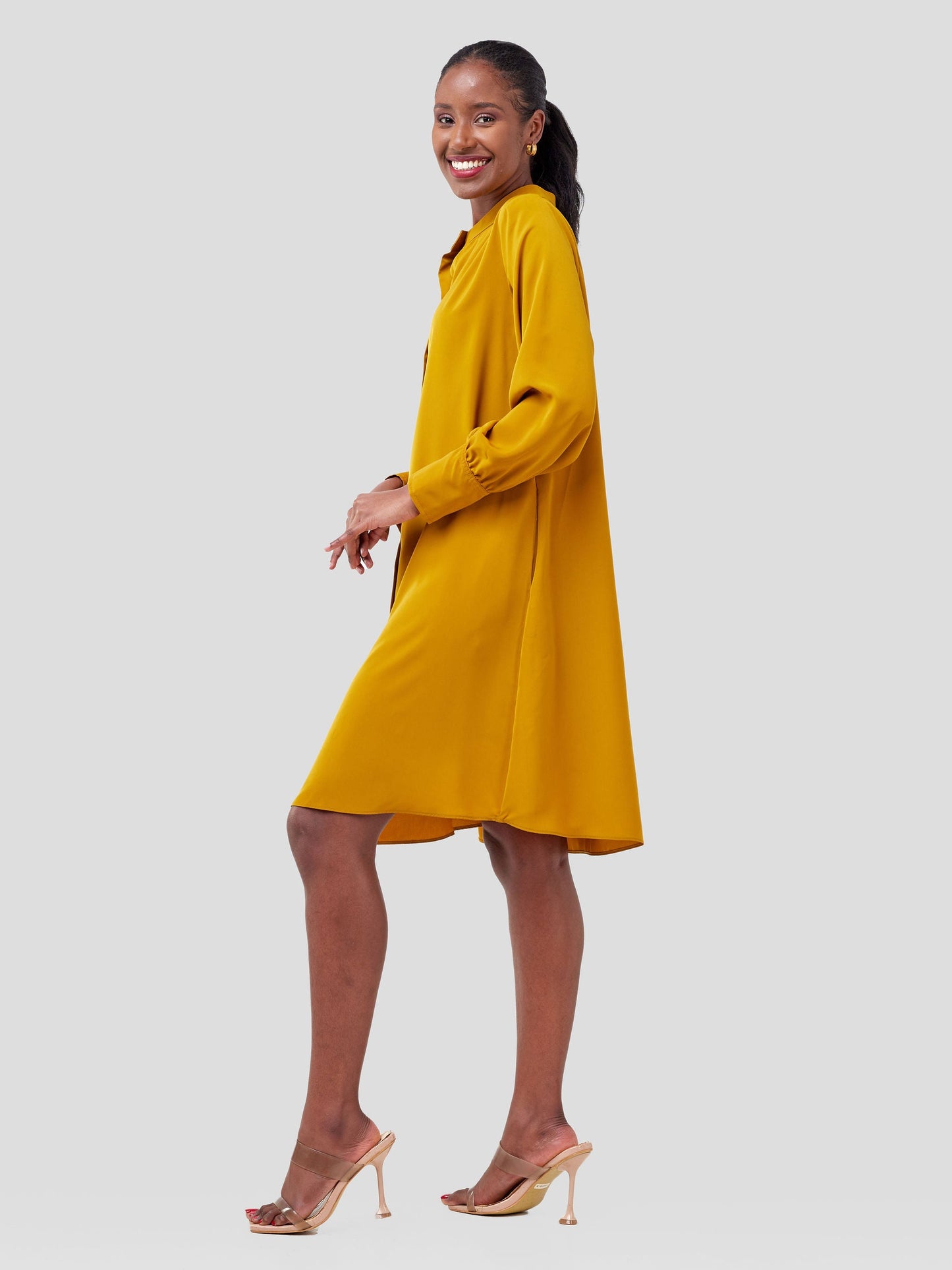 Vivo Jasiri Tent Shirt Dress - Dark Mustard
