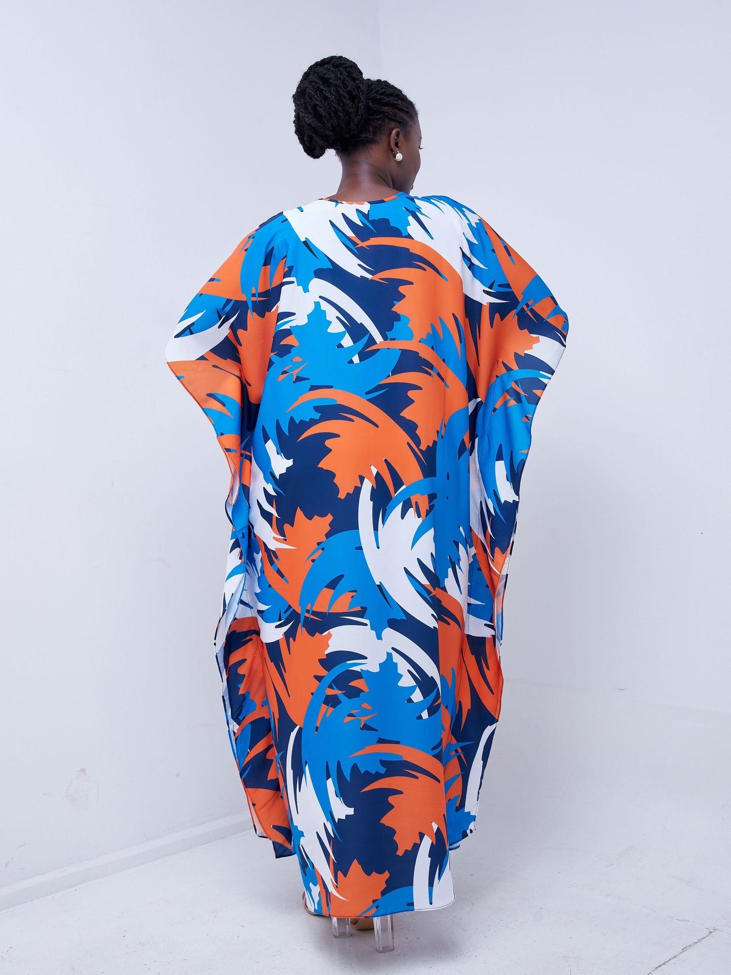 Vivo Sierra Maxi Kaftan - Blue / Orange Print