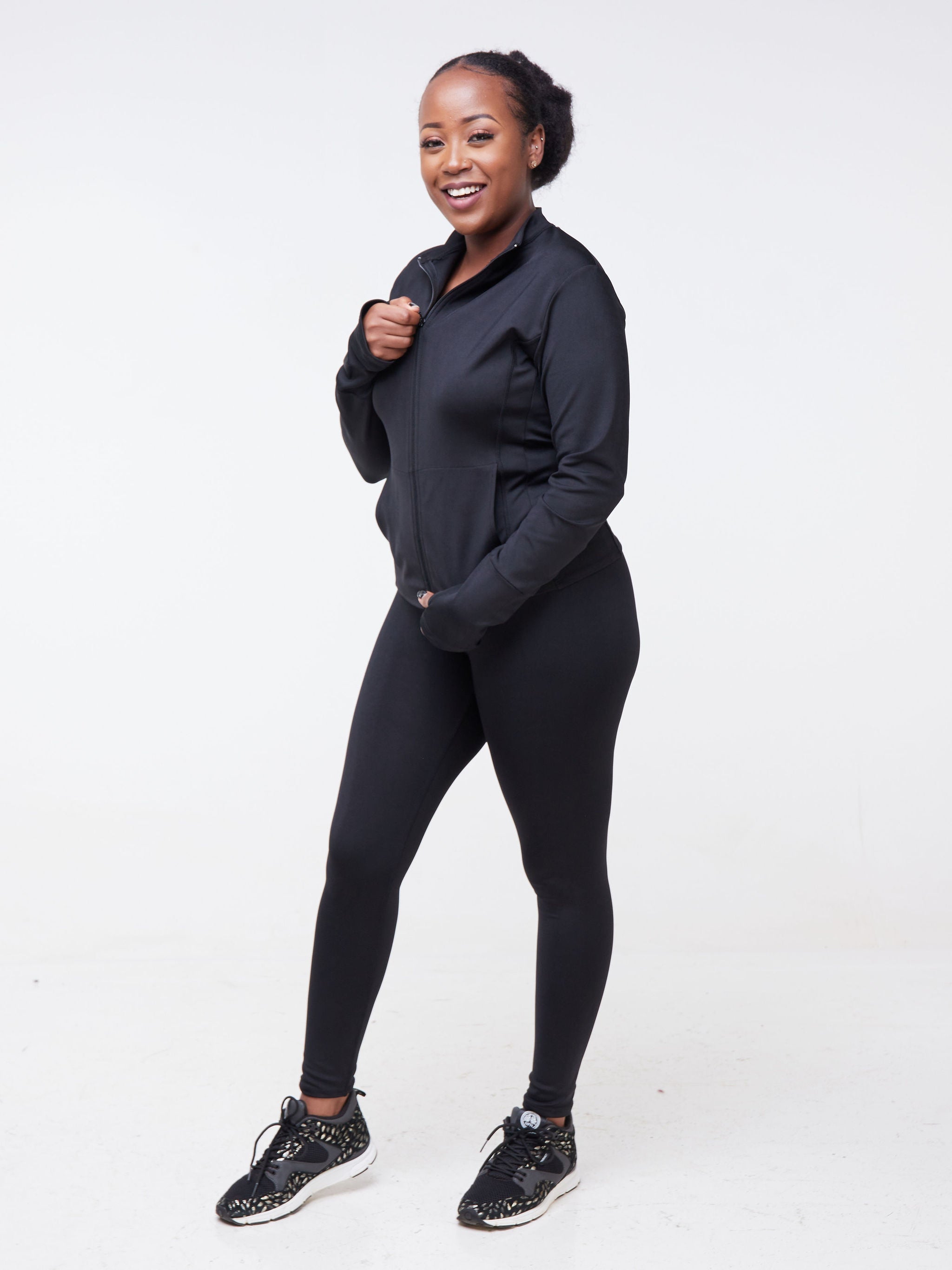 Vivo Fitness Long Sleeve Jacket - Black