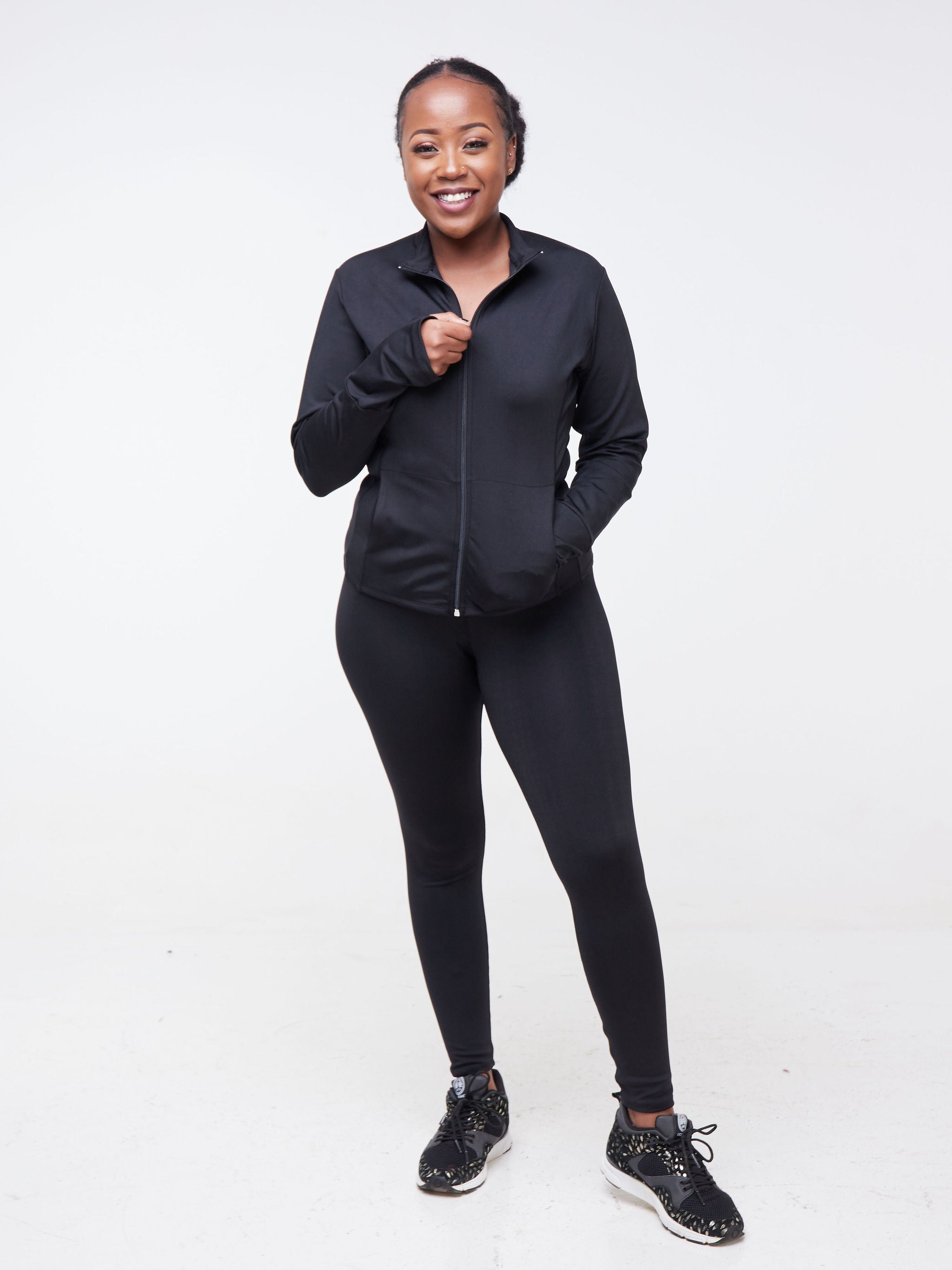 Vivo Fitness Long Sleeve Jacket - Black