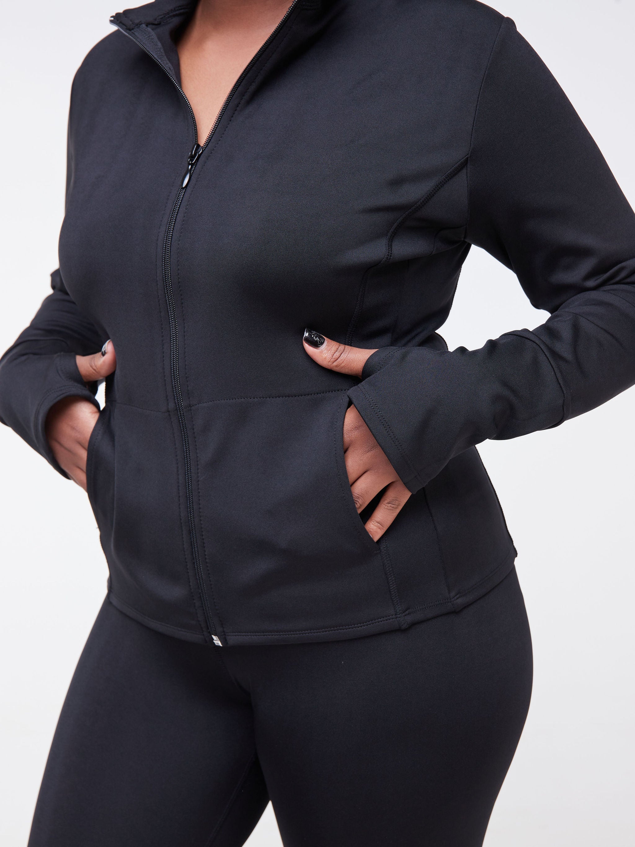 Vivo Fitness Long Sleeve Jacket - Black