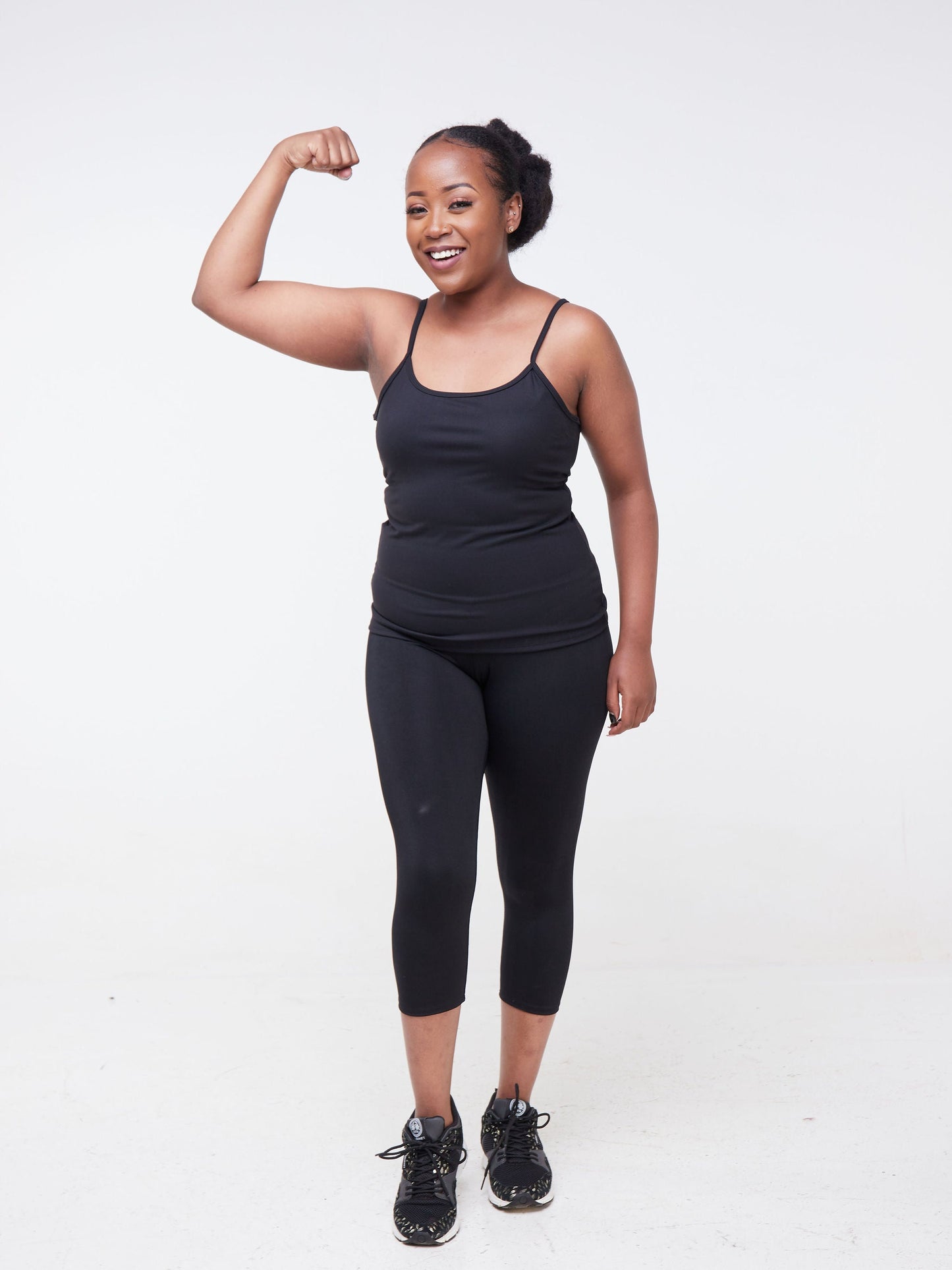 Vivo Fitness Spaghetti Strap Tank Top - Black