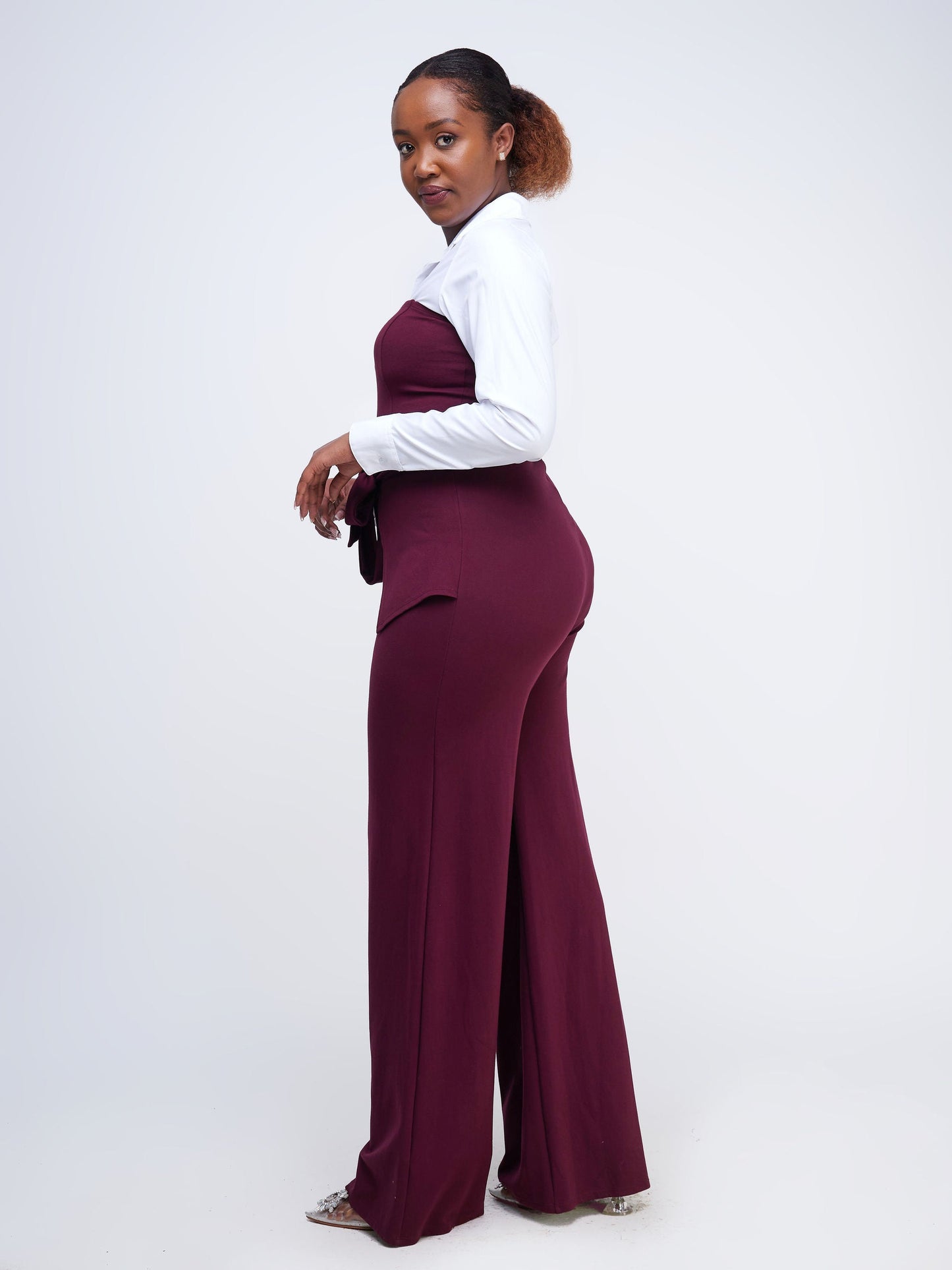 Vivo Fasi Strapless Jumpsuit - Maroon