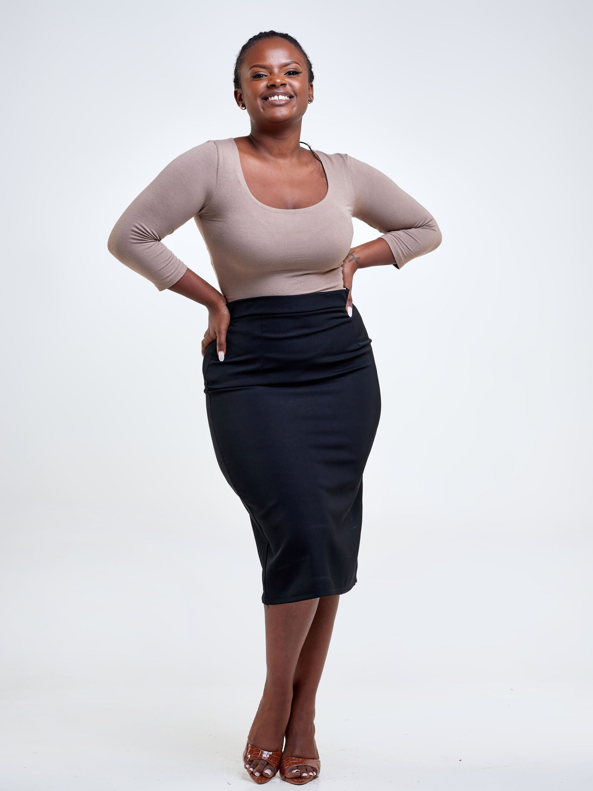 Vivo Fahari Pencil Skirt - Black