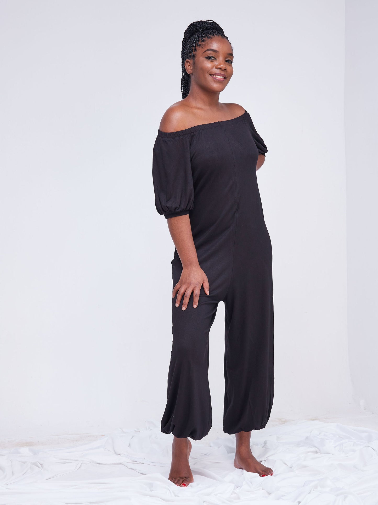 Vivo Arusha Off Shoulder Jumpsuit - Black