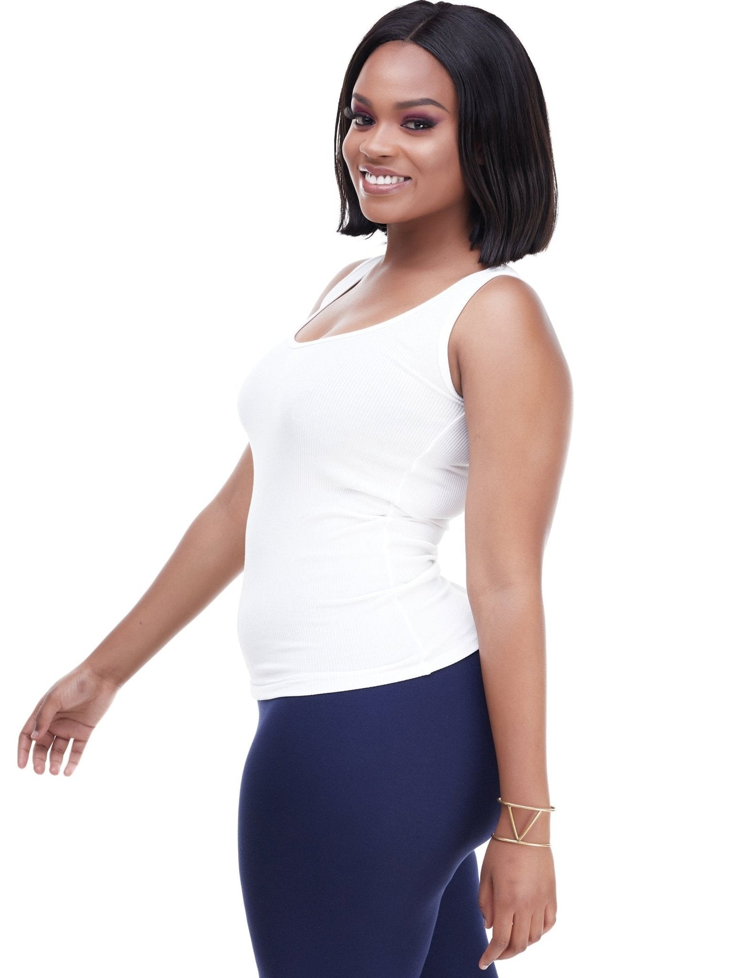 Safari Basic Ribbed Tank Top - White - Shop Zetu Kenya