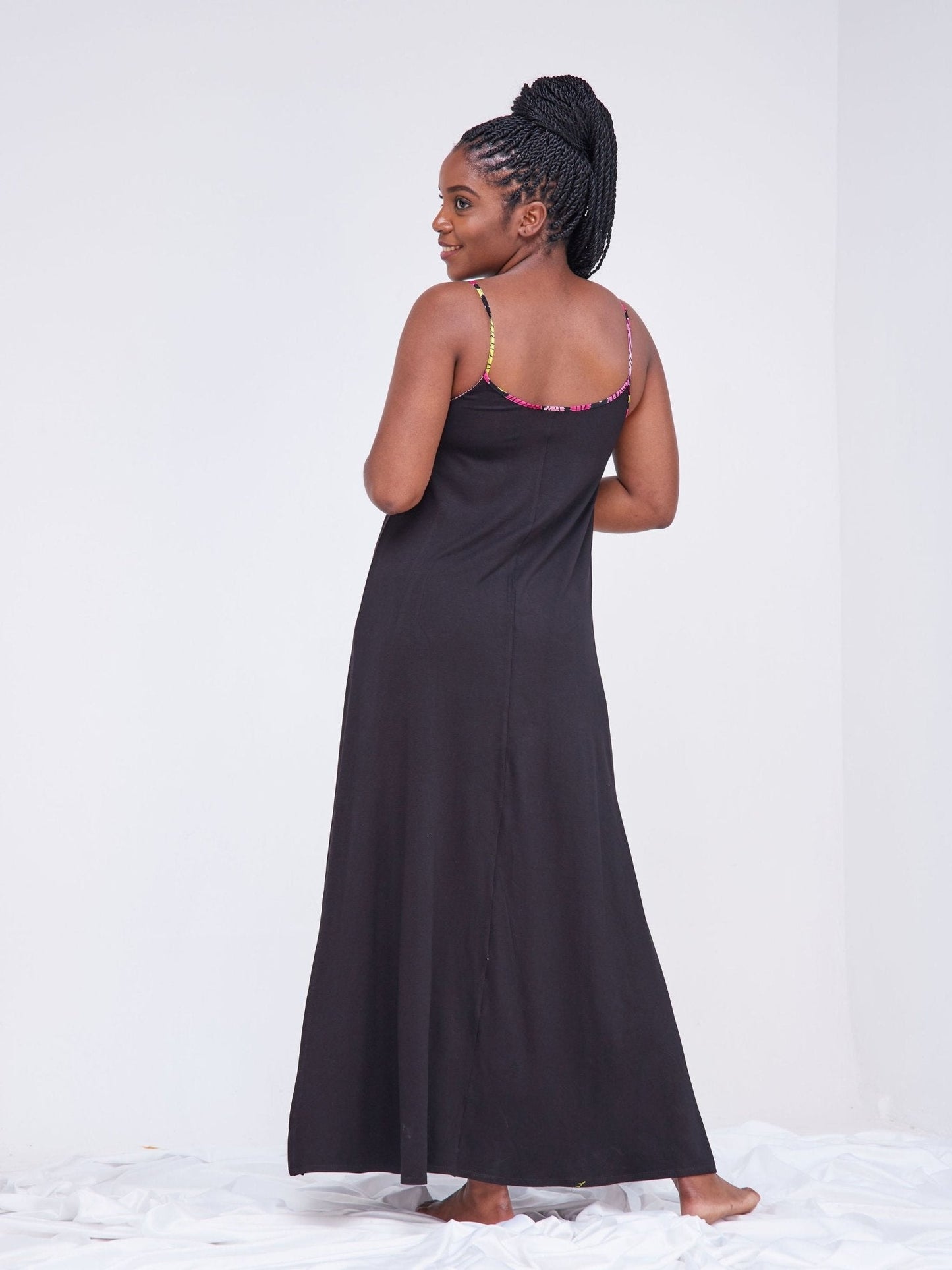 Vivo Arusha Strappy Maxi Dress - Black - Shop Zetu Kenya