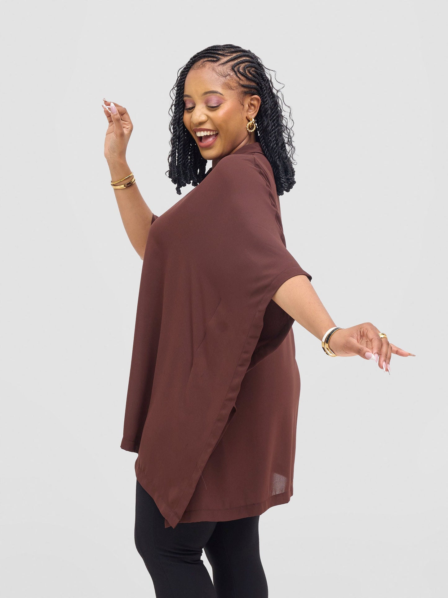 Vivo Isabi Loose Top - Chocolate