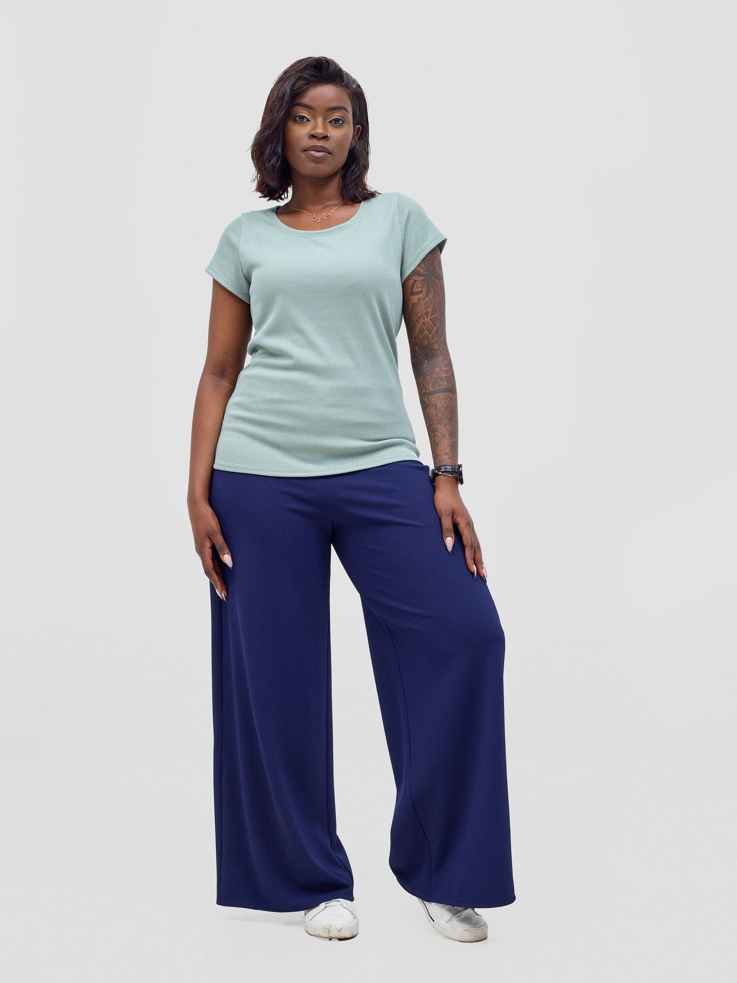 Vivo Chela Basic Cap Sleeve Top - Sage