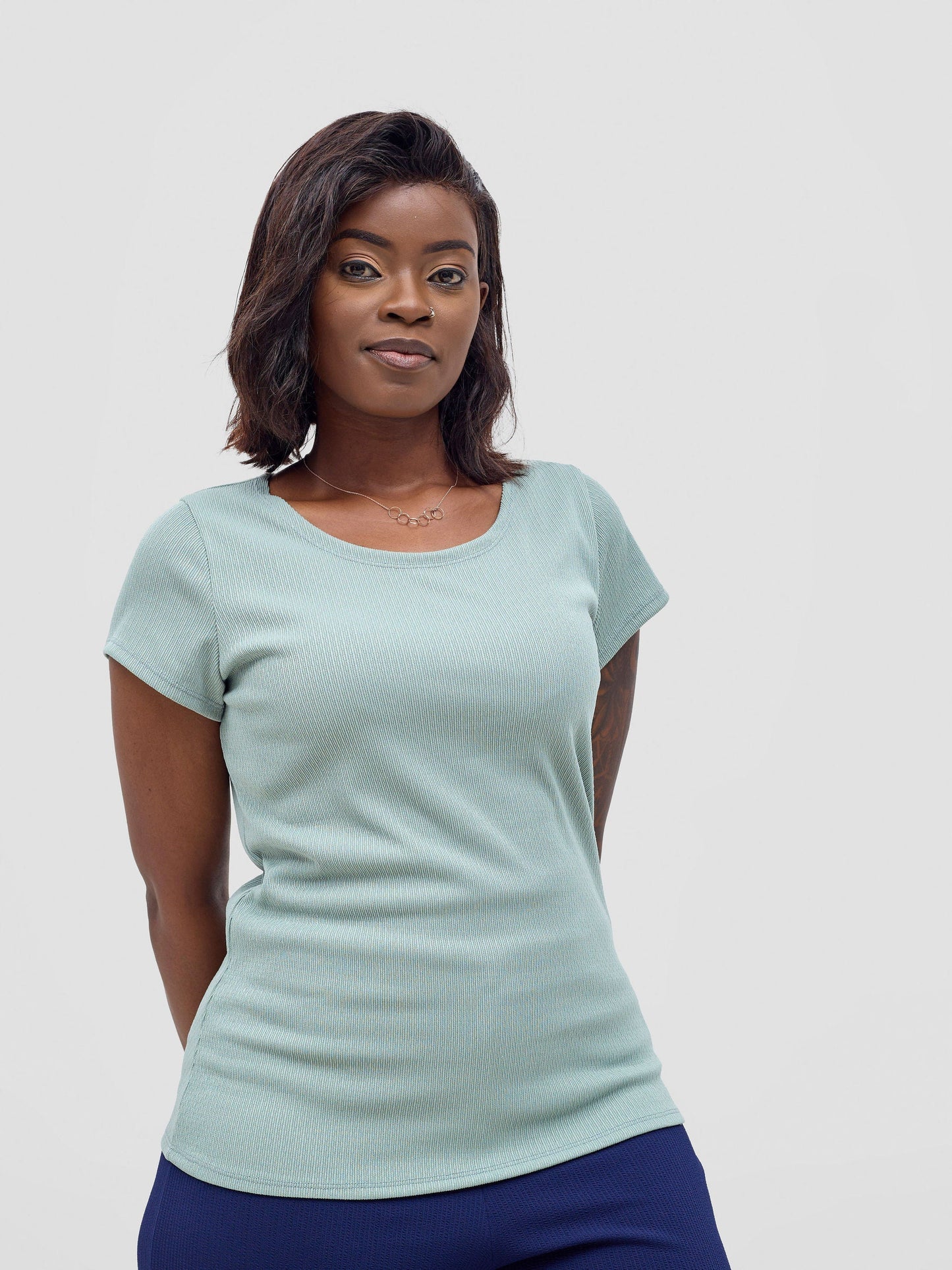 Vivo Chela Basic Cap Sleeve Top - Sage