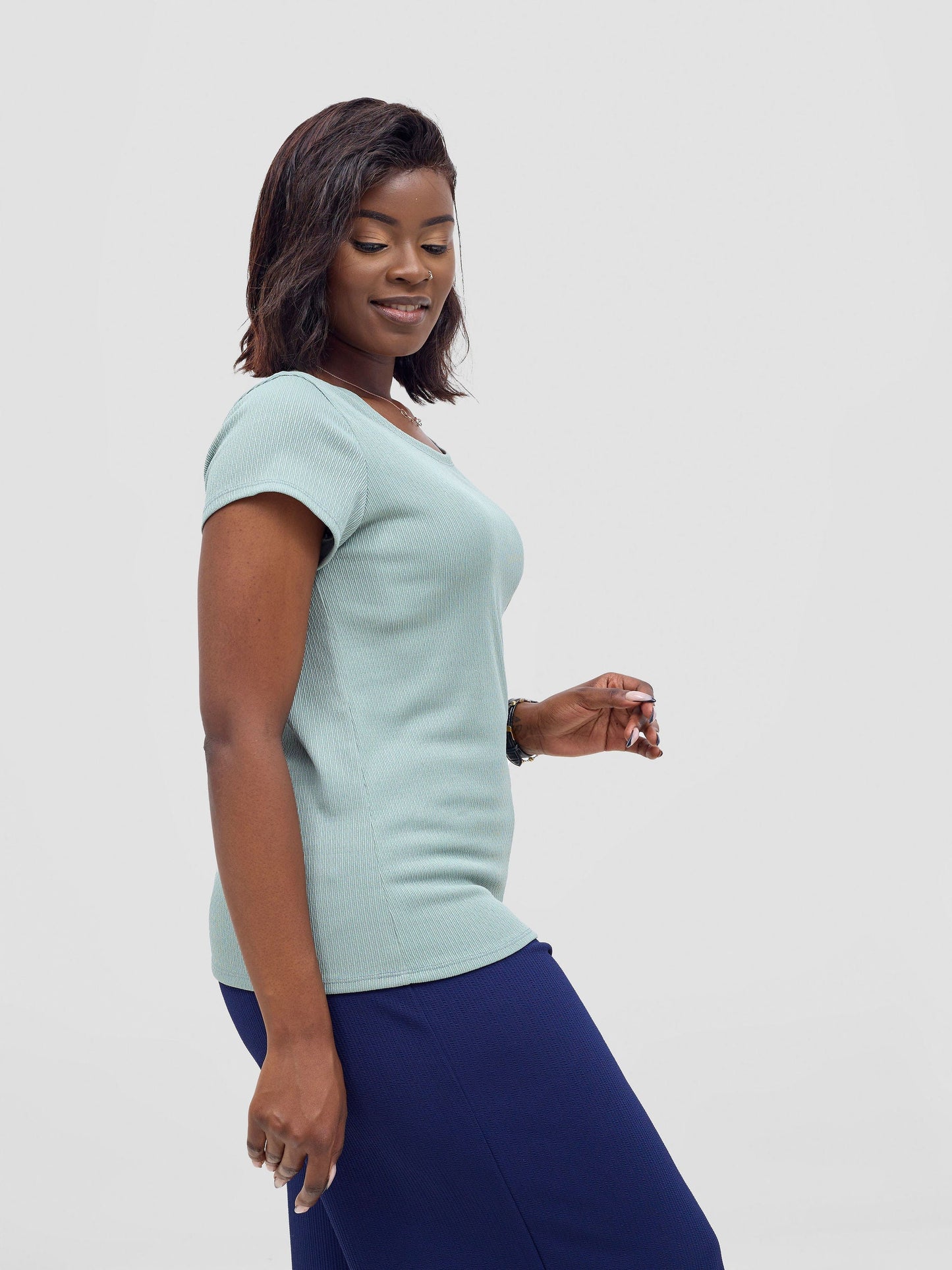 Vivo Chela Basic Cap Sleeve Top - Sage