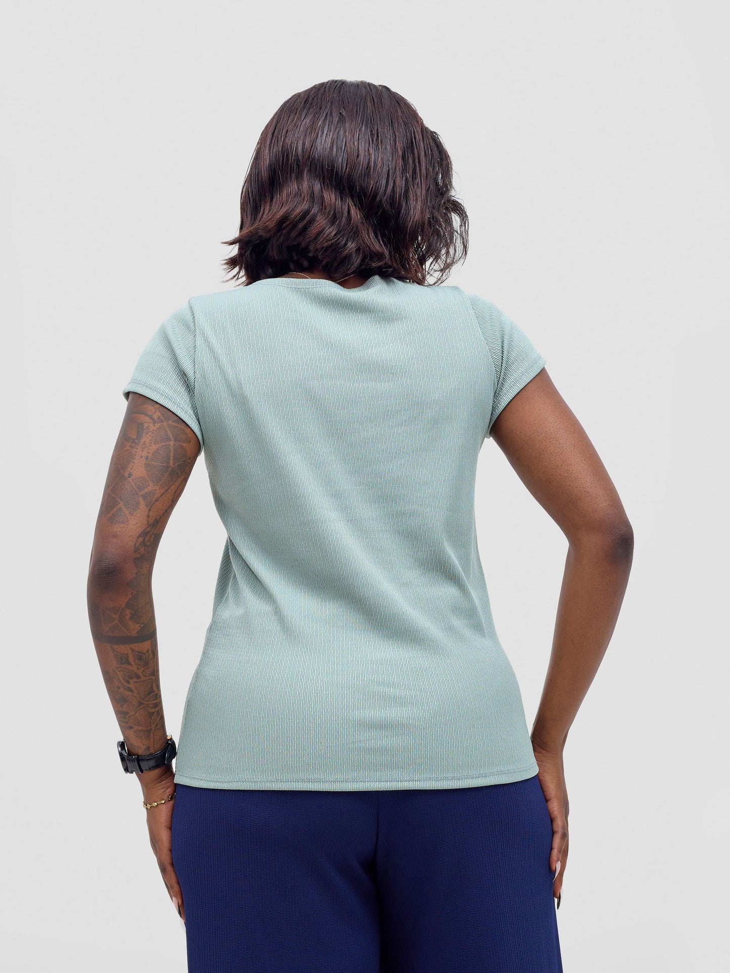 Vivo Chela Basic Cap Sleeve Top - Sage