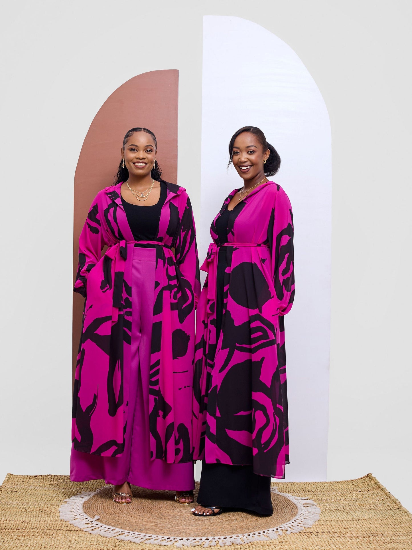 Vivo Kelemi 4.0  Kimono - Magenta / Black Nashe Print