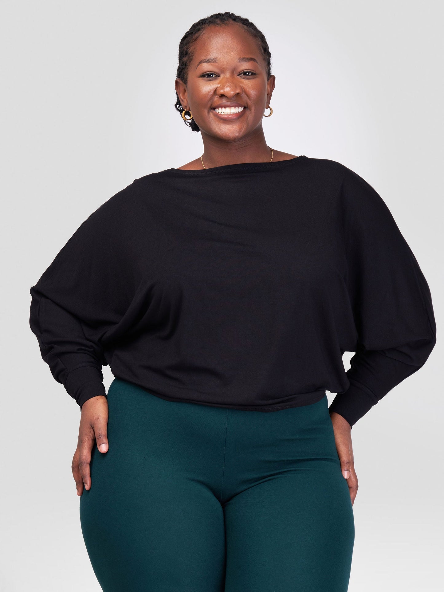 Vivo Bana Batwing Top - Black