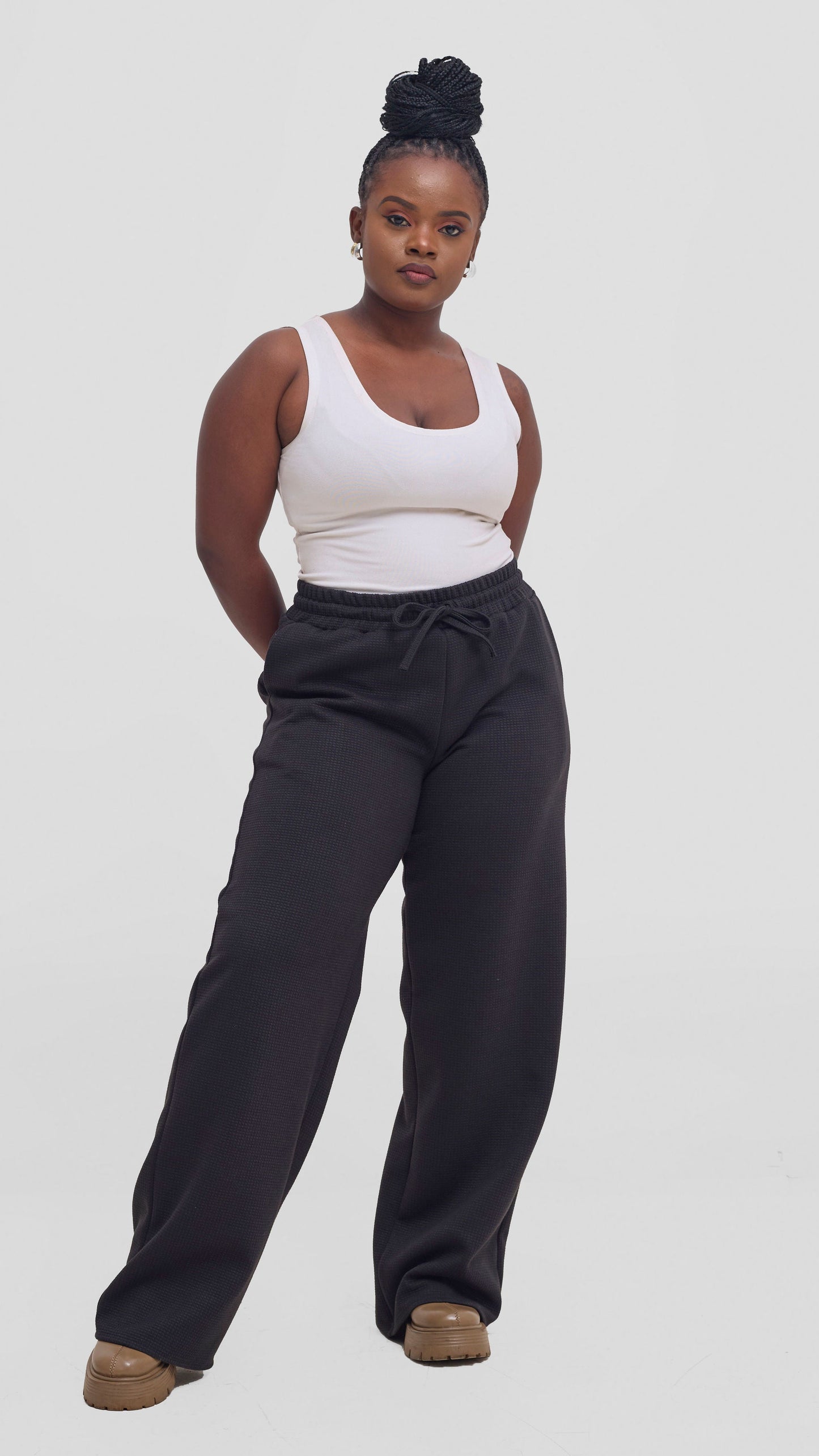 Shiv Shikie X Safari Drawstring Pants in Rib - Black