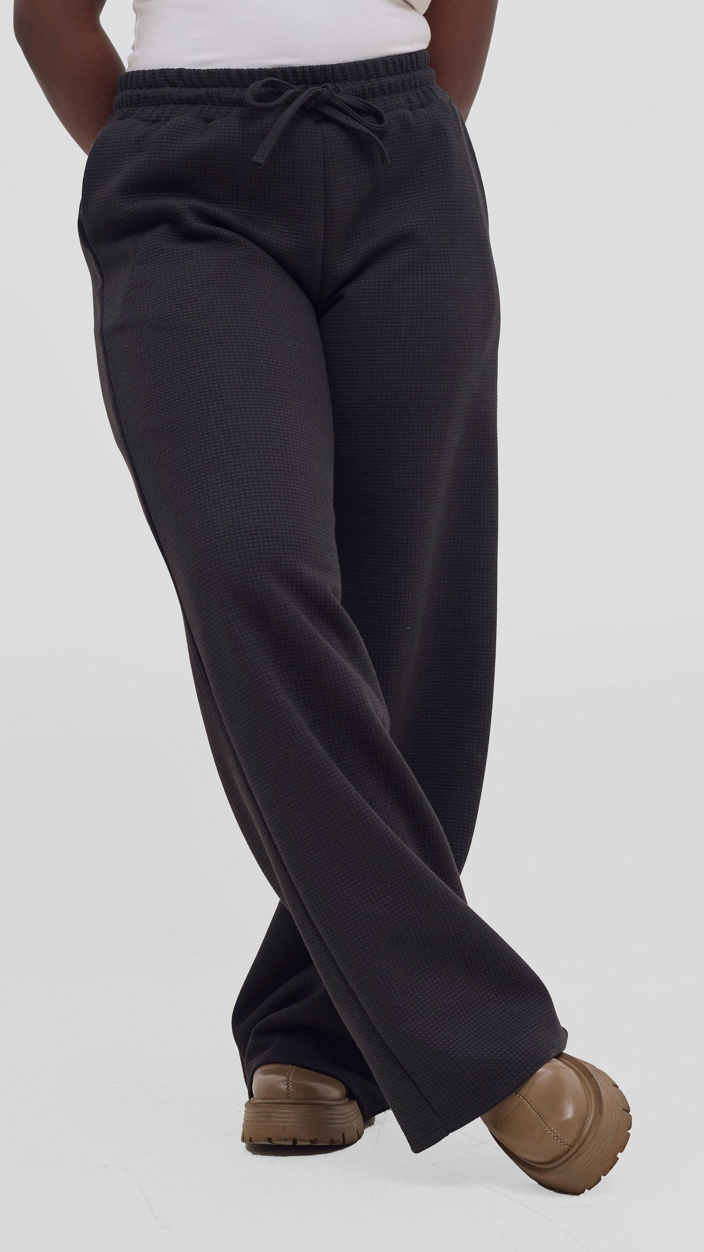 Shiv Shikie X Safari Drawstring Pants in Rib - Black