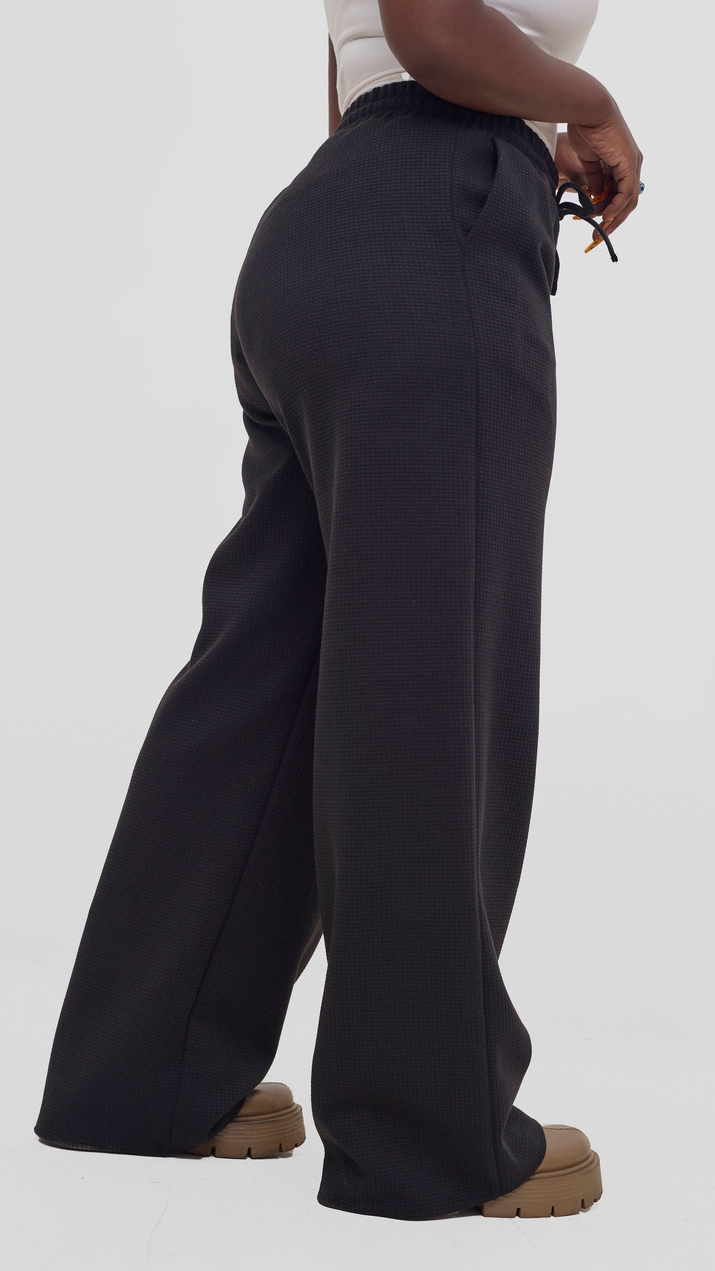 Shiv Shikie X Safari Drawstring Pants in Rib - Black