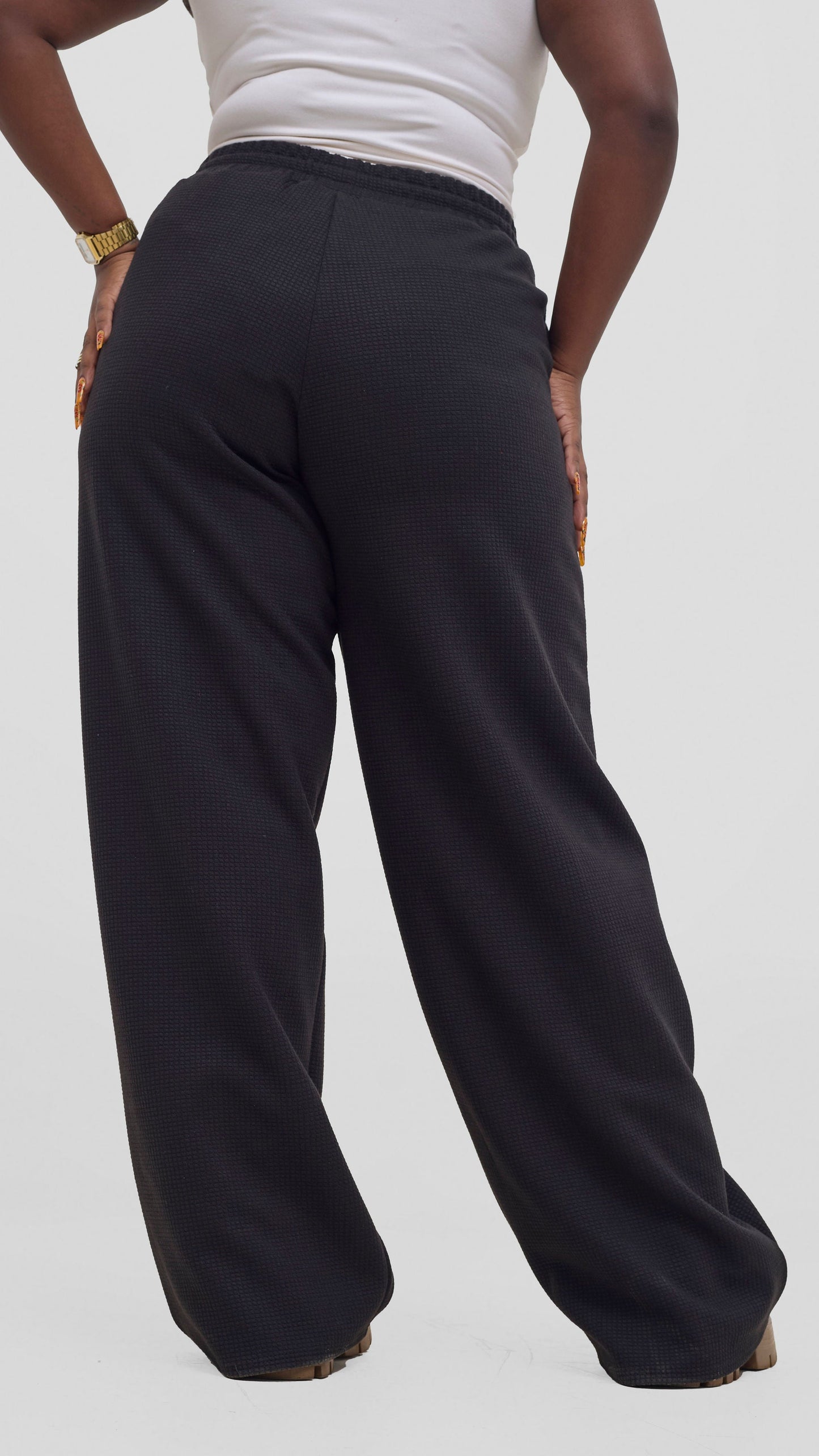 Shiv Shikie X Safari Drawstring Pants in Rib - Black