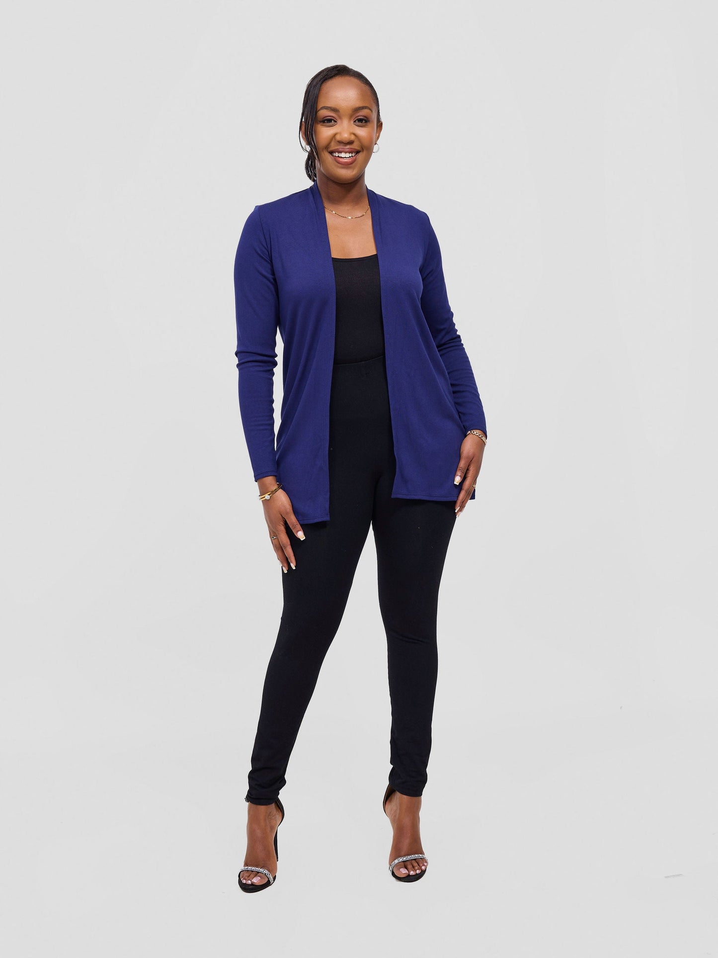 Vivo Basic Leila Short Waterfall in Jersey - Navy Blue
