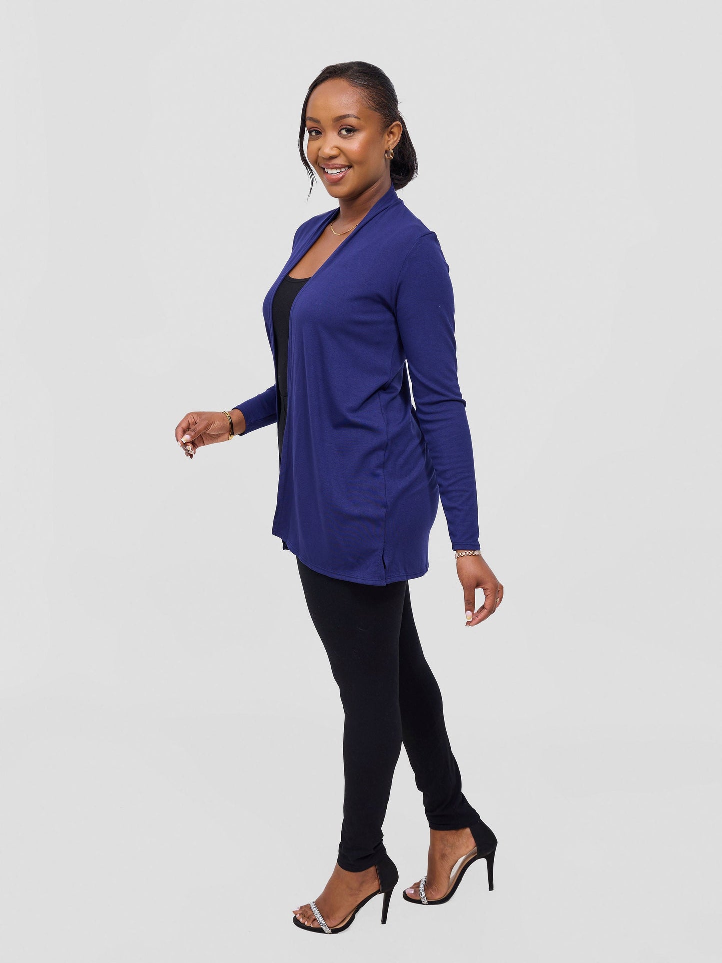 Vivo Basic Leila Short Waterfall in Jersey - Navy Blue