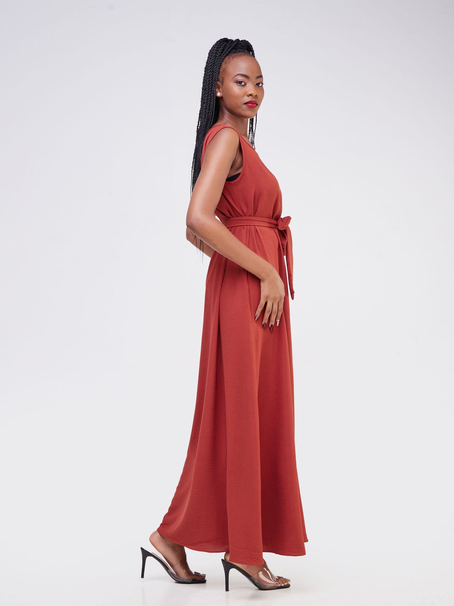 Vivo Maua Sleeveless Maxi Tent Dress - Rust