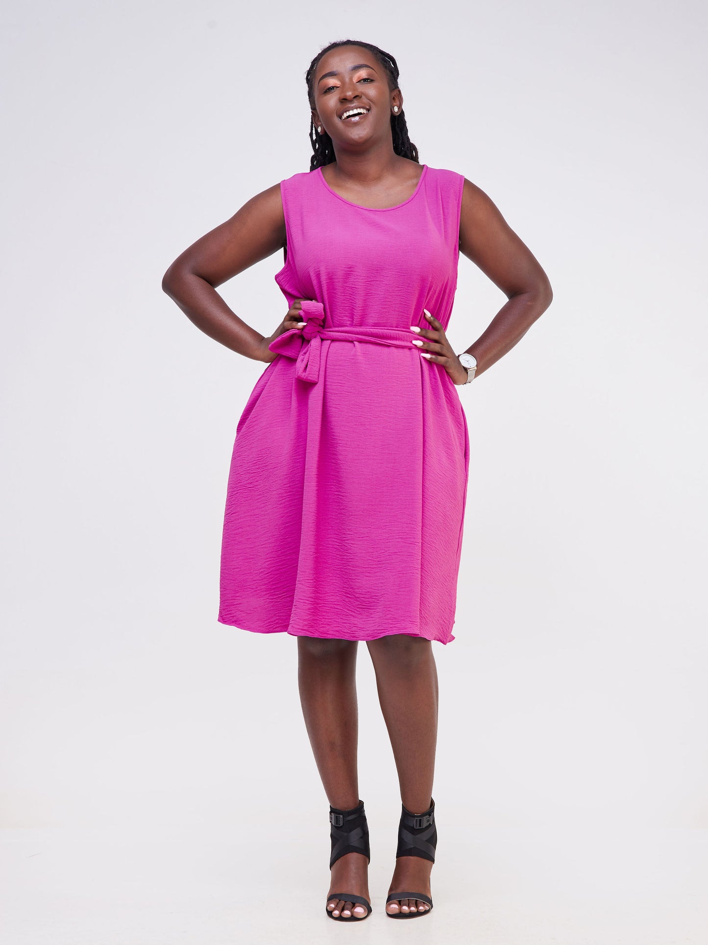 Vivo Maua Sleevless Tent Knee Length Dress - Light Pink