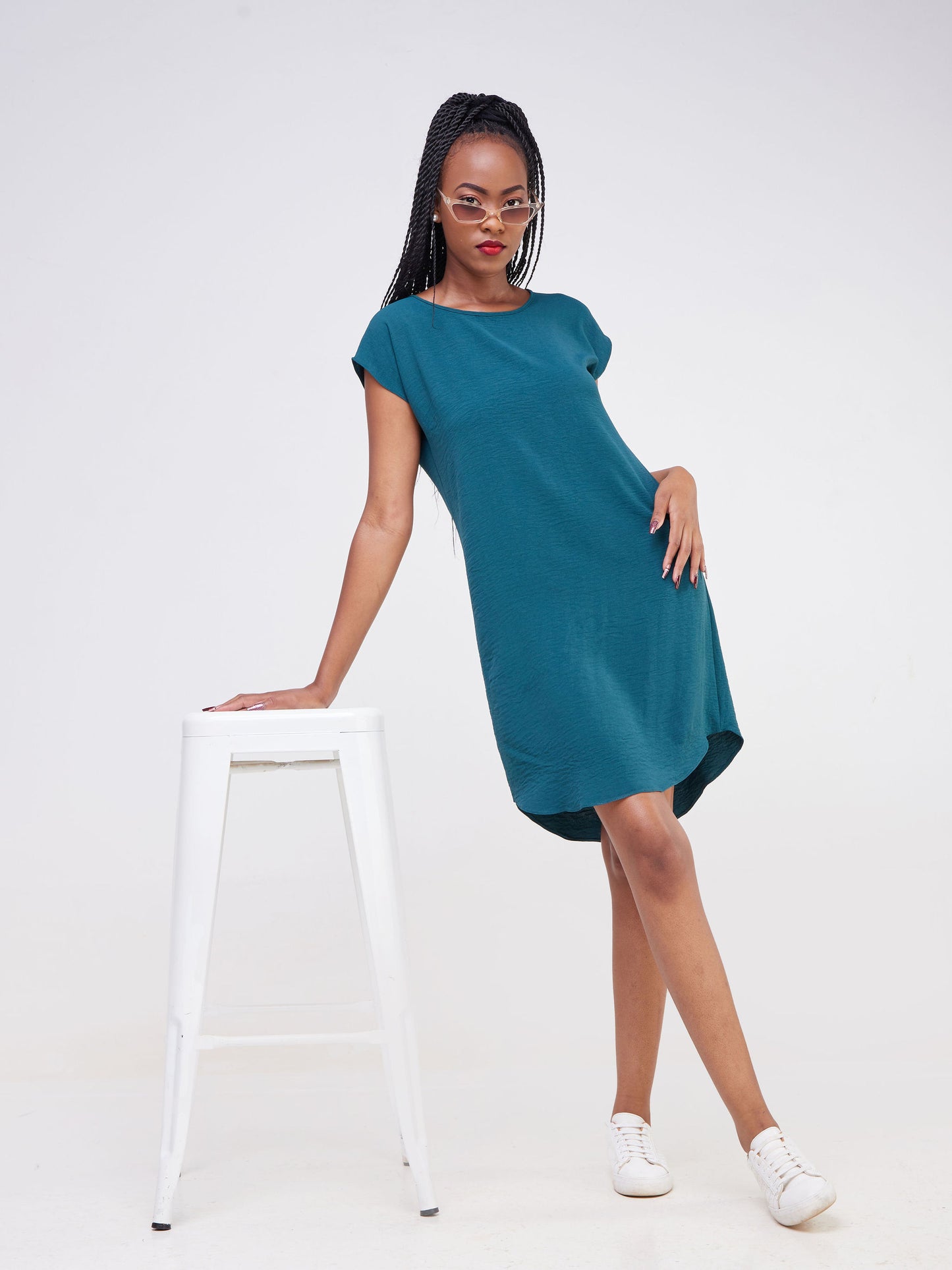 Vivo Maua Drop Shoulder T-shirt Dress - Dark Green