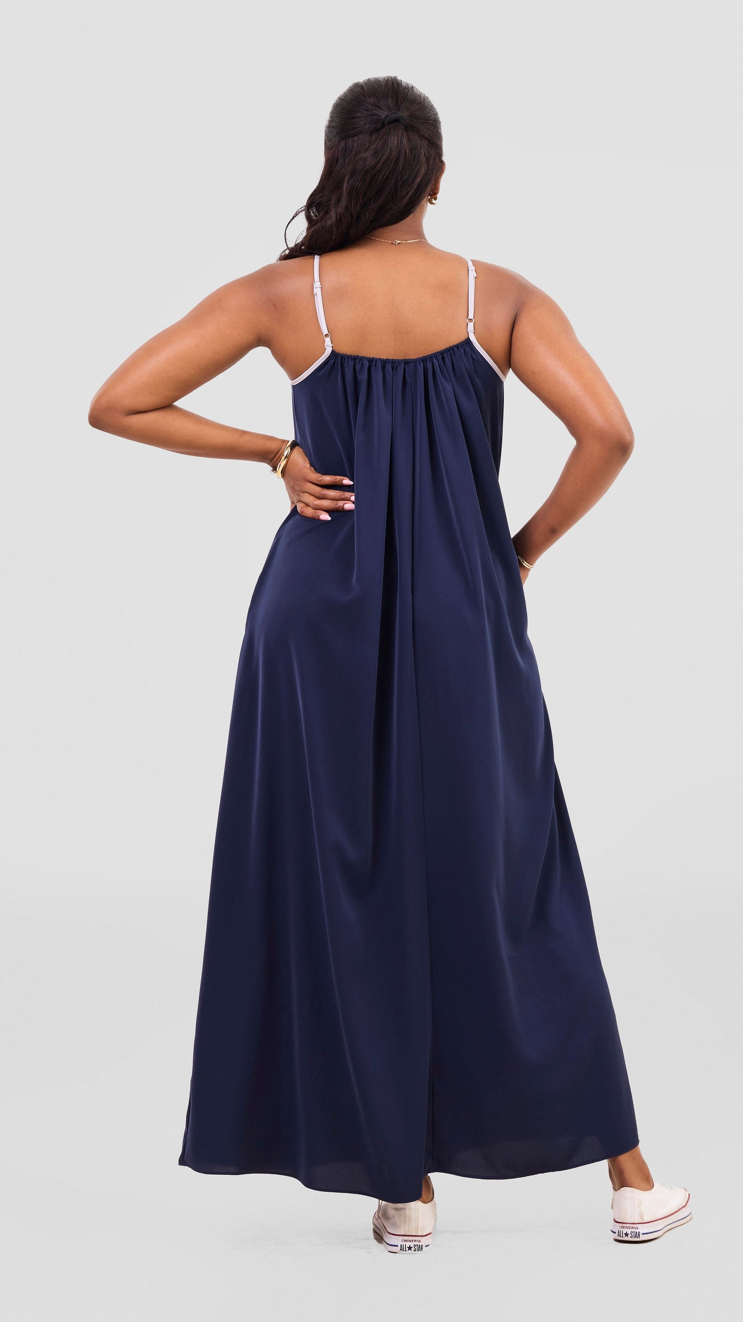 Vivo Nuru Strappy Maxi Dress - Navy