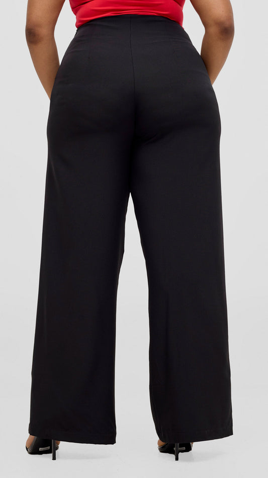 Vivo Kani Wide Leg Pants  - Black