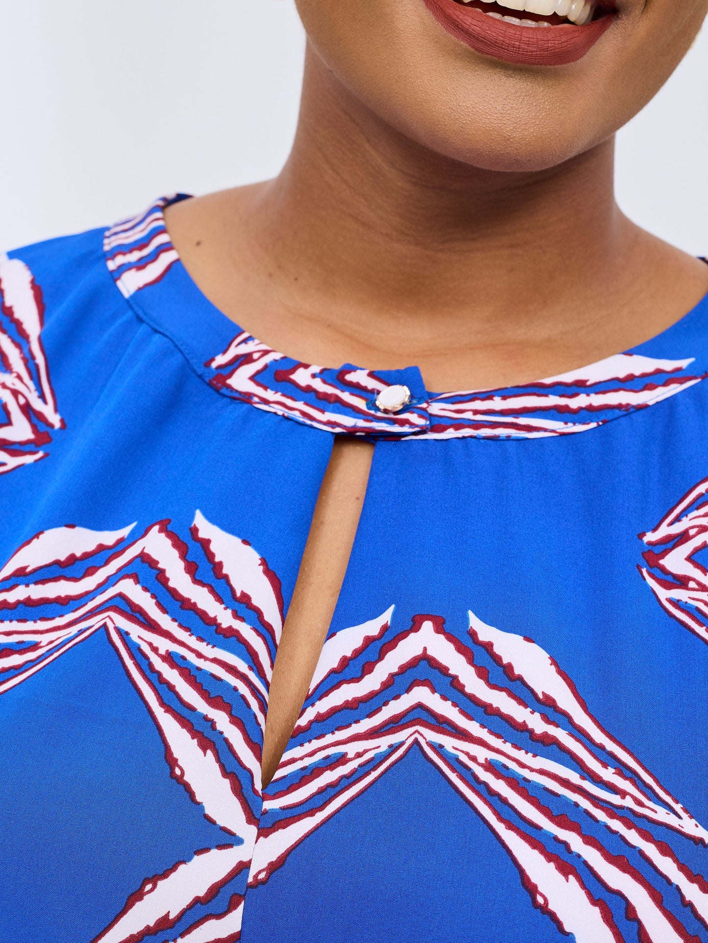 Vivo Ava Tent Maxi Dress - Blue White Print