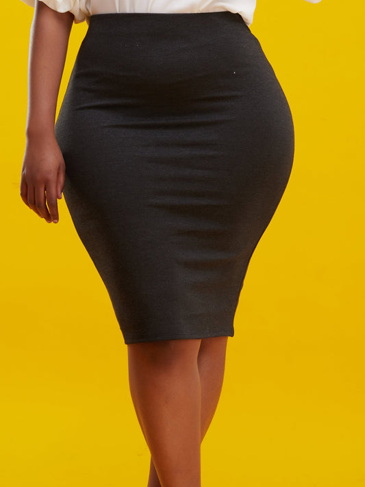 Vivo Basic Waridi Pencil Skirt - Dark Grey