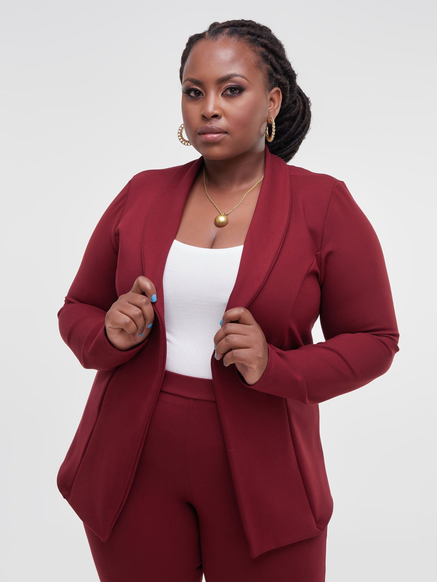 Vivo Faraji Long Sleeve Jacket - Maroon