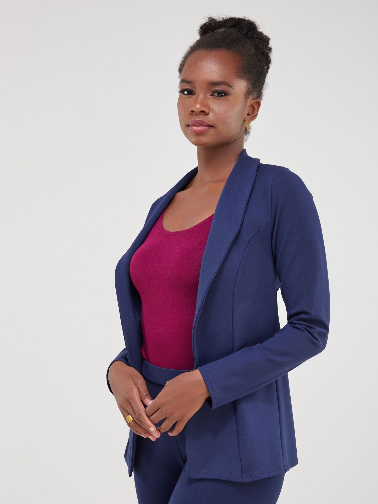 Vivo Faraji Long Sleeve Jacket - Navy Blue