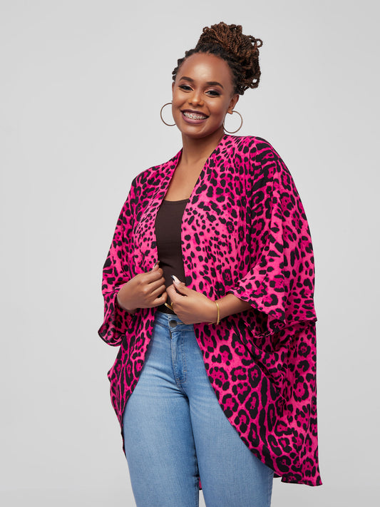Safari Maisha Butterfly Waterfall - Pink Animal Print