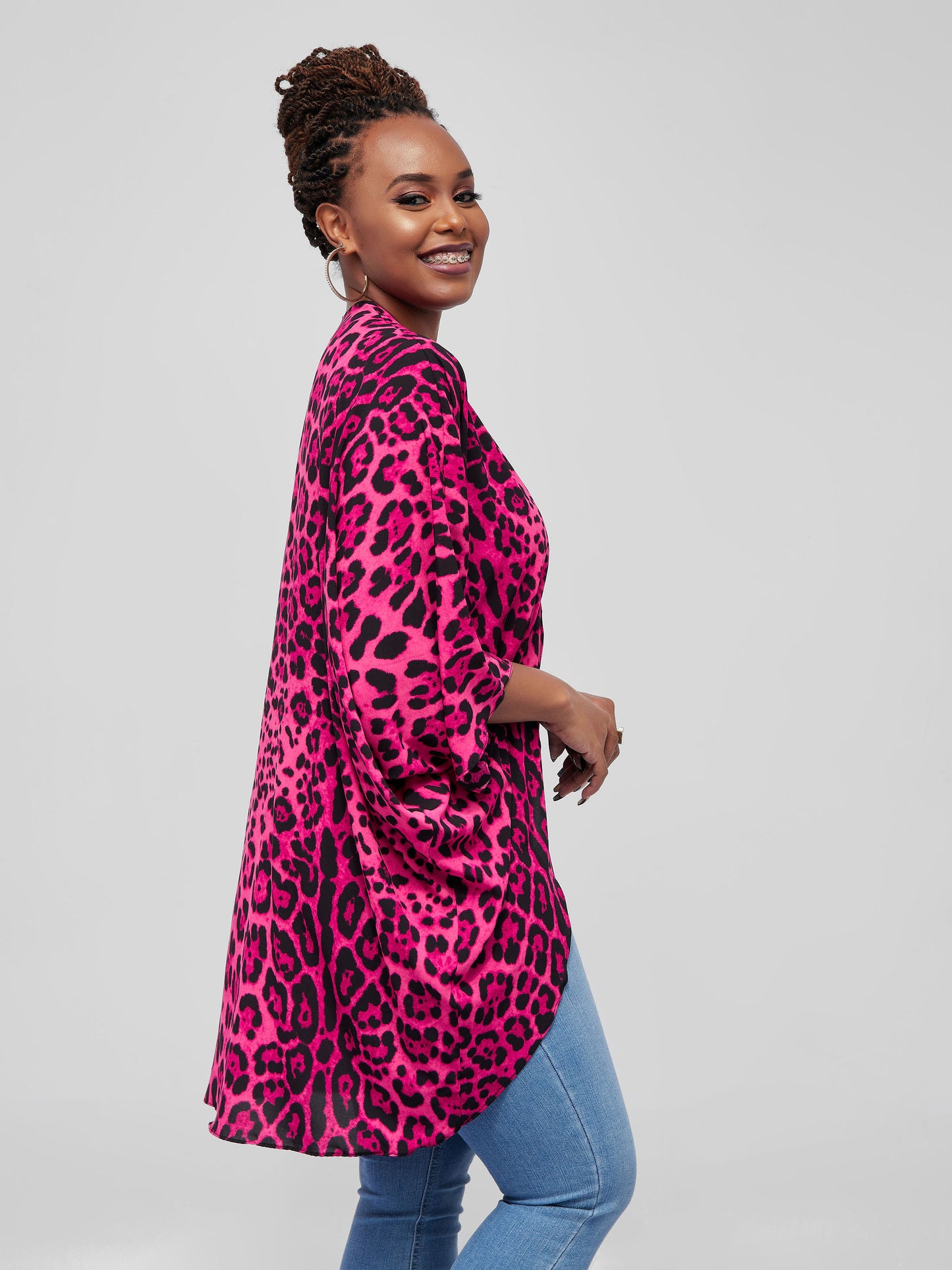 Safari Maisha Butterfly Waterfall - Pink Animal Print