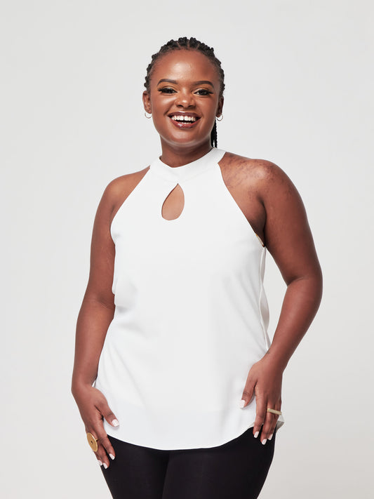 Vivo Nasara Halter Top - White