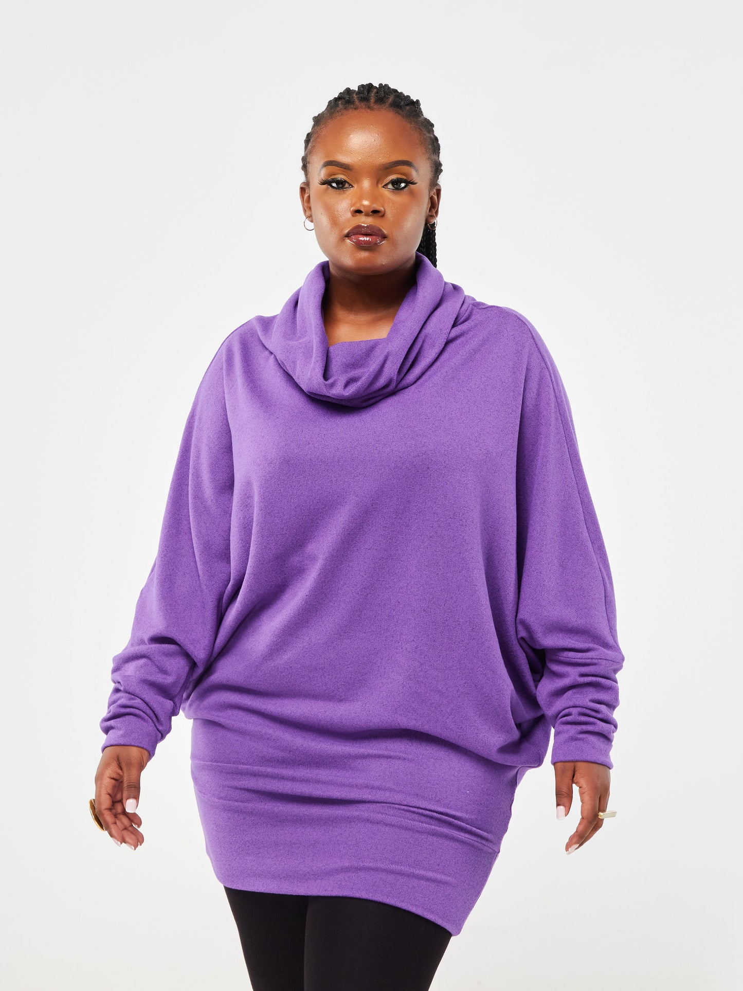 Vivo Basic Dolman Sweater - Purple