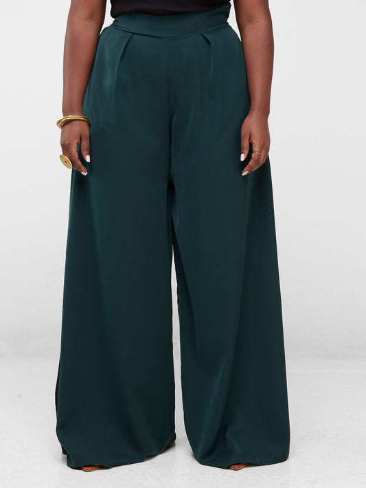 Vivo Yumi High Waist Pants  - Dark Green
