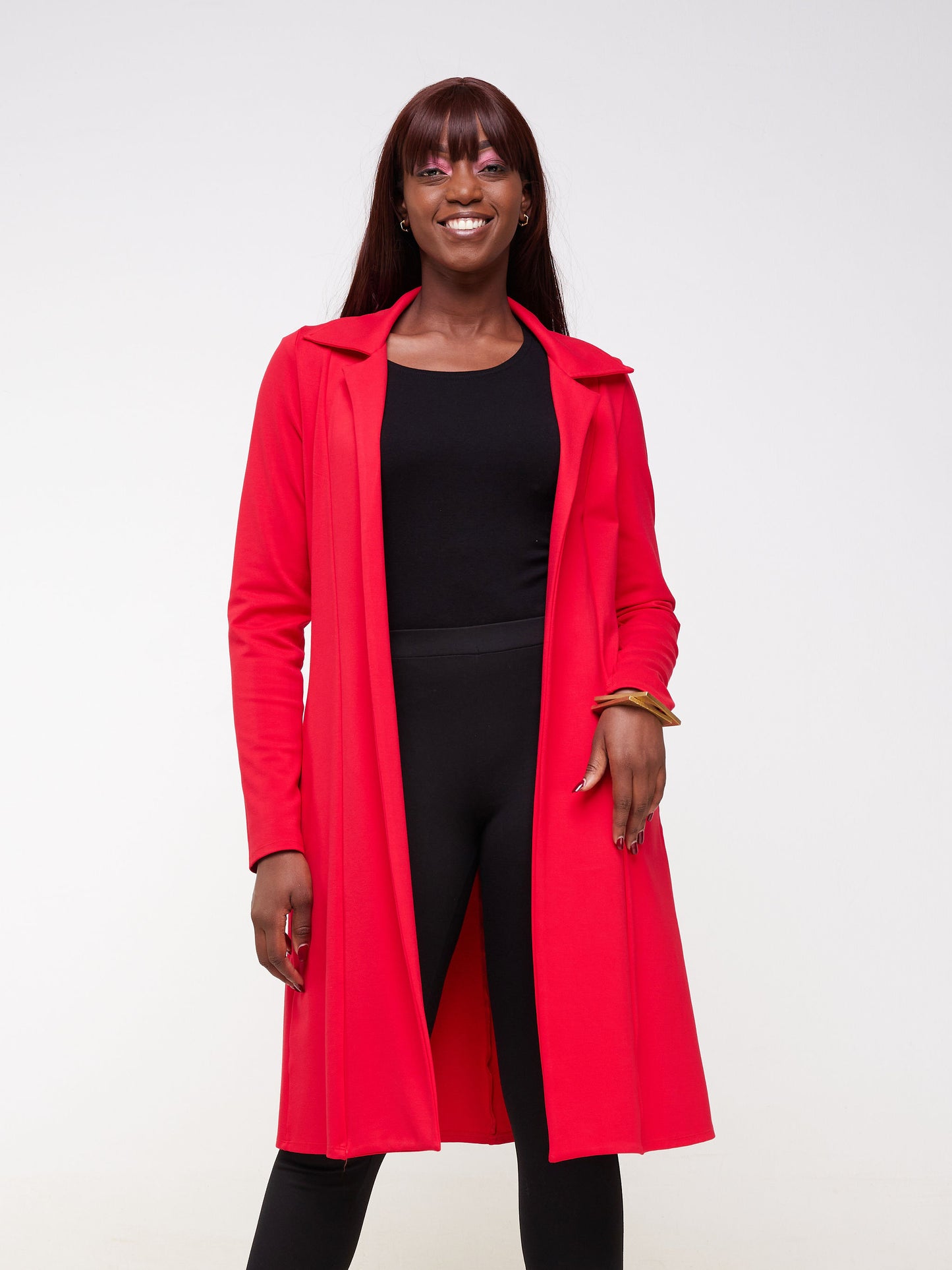 Vivo Basic Trench Coat - Red