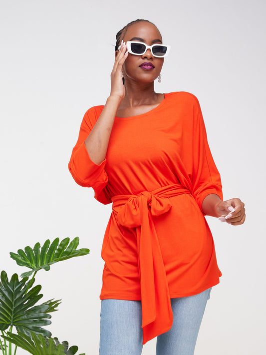 Vivo Basic Abby Loose Top - Orange