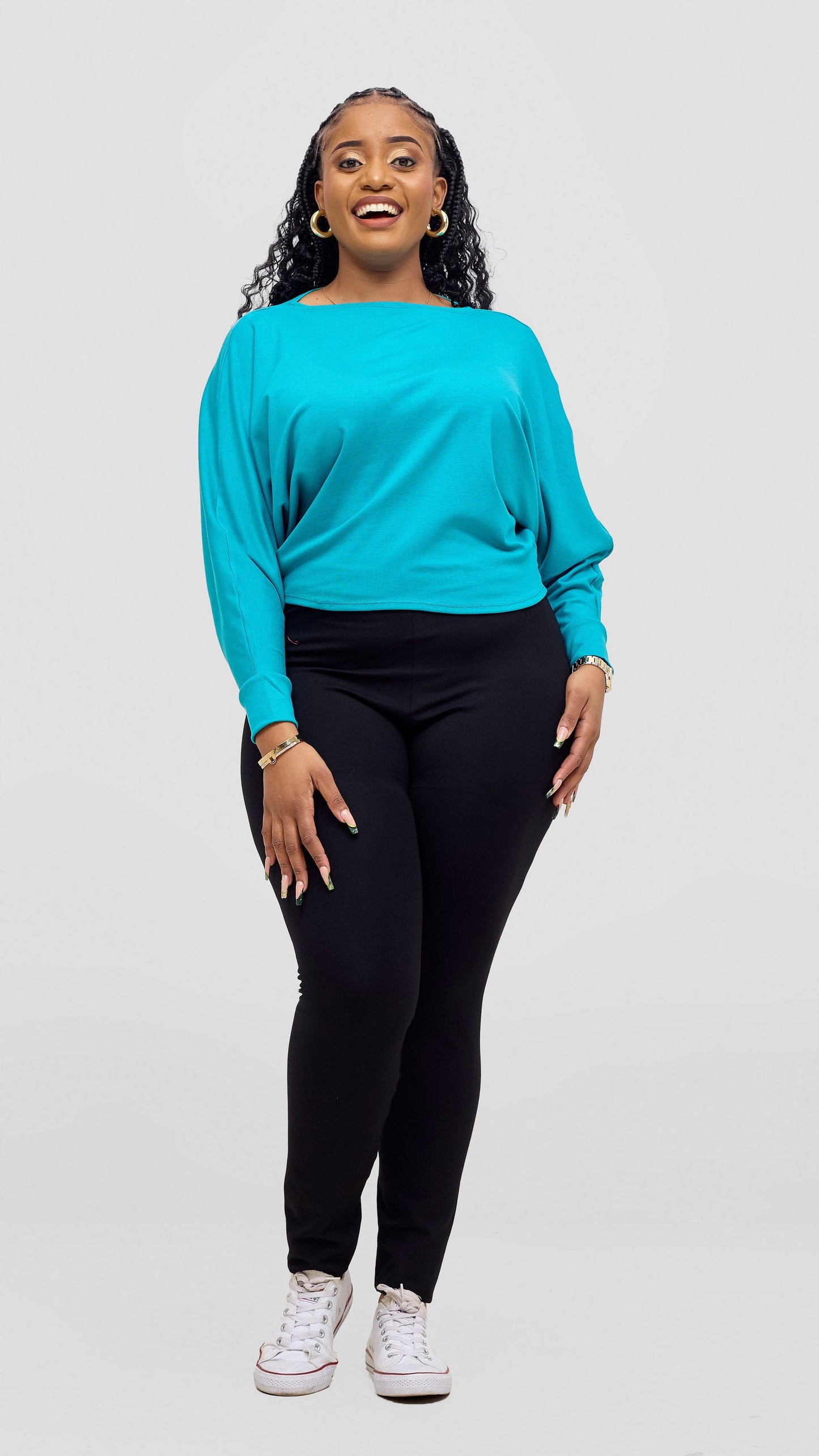 Vivo Bana Batwing Top -  Sea Green