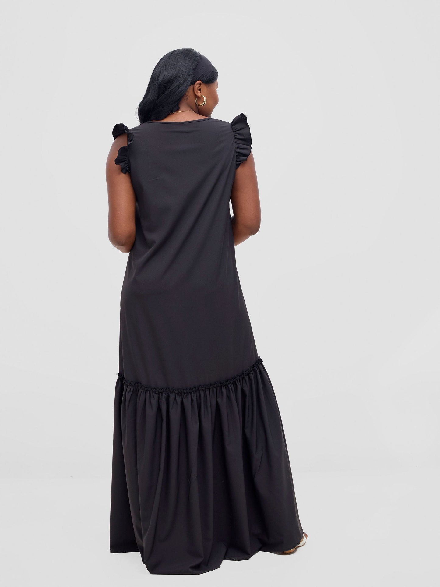 Vivo Nasinka V-Neck Maxi Dress -  Black