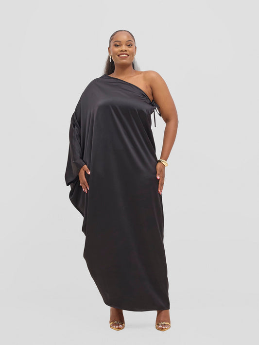 Vivo Yene One Soulder Kaftan - Black